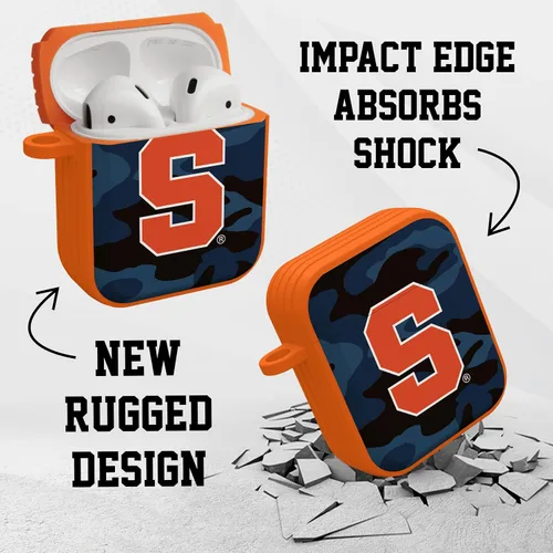 Vista 4 de AFFINITY BANDS Syracuse - Funda compatible con Apple AirPods Generaciones 1 y 2 de camuflaje naranja
