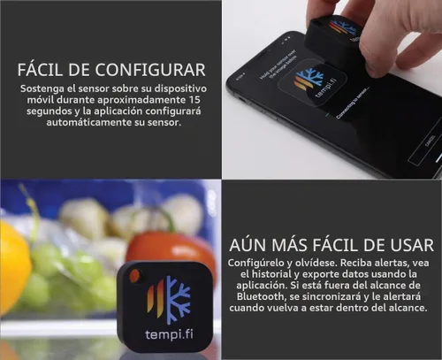 Vista 3 de Sensor inalámbrico de temperatura y humedad - Desarrollado en los Estados Unidos - Registrador de datos 24/7 con alarma - Termómetro inteligente