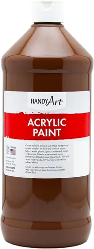 Vista 58 de Handy Art Pintura acrílica, juego de 12 colores, botellas de 16 onzas, acrílico líquido para estudiantes semibrillante, consistencia de flujo