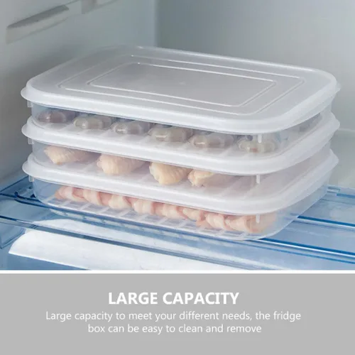 Vista 7 de Kichvoe Bacon Keeper - Recipientes de plástico para almacenamiento de alimentos con tapas, contenedor de preparación de comidas para refrigeradores