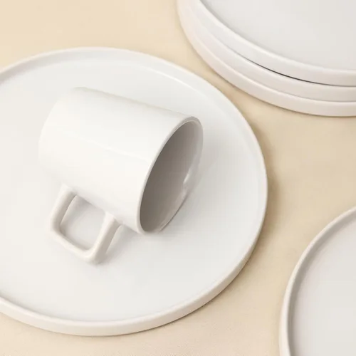 Vista 7 de Stone Lain Celina - Juego de vajilla de gres de 32 piezas, blanco brillante, servicio para 8 Blanco (White Glossy)