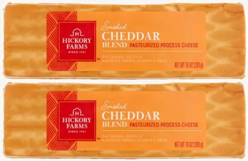 Vista 9 de Hickory Farms Mezcla de queso cheddar ahumado, paquete de 3, 10 onzas cada uno - Artículo de comida para charcutería