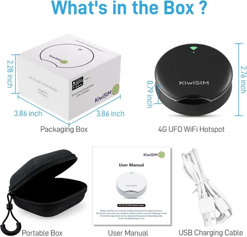 Vista 7 de KiwiSIM Hotspot móvil 4G LTE, datos portátiles del dispositivo 1GB de WiFi