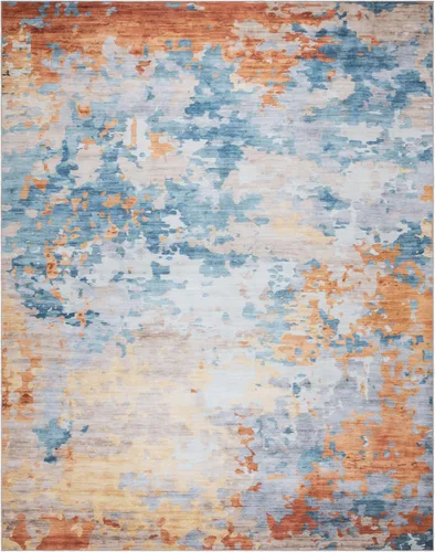 Vista 30 de Gertmenian - Tapete bohemio decorativo para interior, antideslizante, muy resistente para zonas de alto tránsito en habitación, sala de estar, Azul