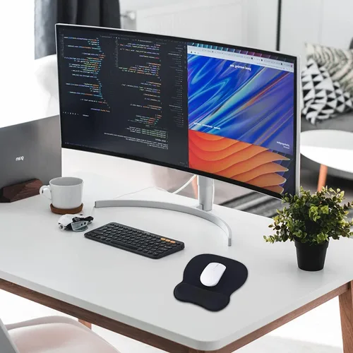 Vista 9 de EooCoo Alfombrilla ergonómica para mouse con soporte de muñeca, alfombrilla de mouse con reposamuñecas de espuma viscoelástica y base antideslizante