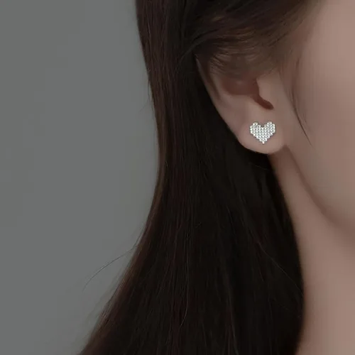 Vista 3 de SLUYNZ Aretes colgantes de plata de ley con circonita cúbica para mujer, aretes largos de cadena larga