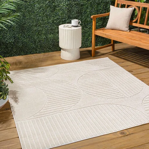 Vista 15 de JONATHAN Y Nordby - Alfombra de tiras arqueadas de alto a bajo, para interiores y exteriores, 2x8, Beige/Crema, para patio, patio trasero, sala
