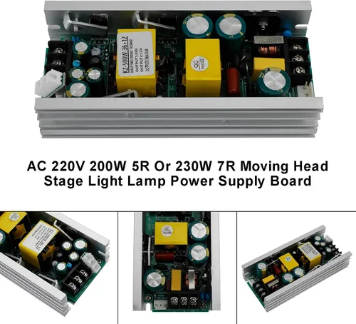 Vista 2 de AC 220V 200W 5R o 230W 7R cabeza móvil etapa luz lámpara fuente de alimentación