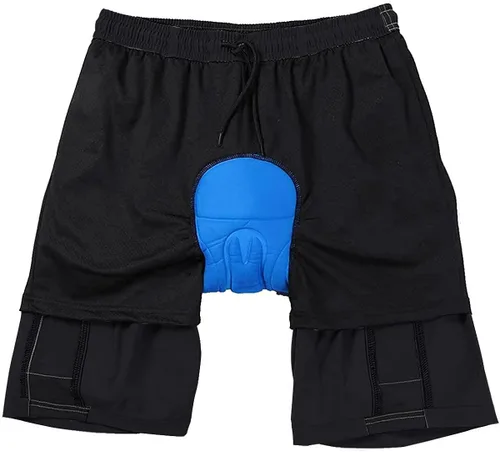 Vista 4 de VAYAGER - Pantalones cortos de ciclismo con acolchado 3D para bicicleta de montaña, ajuste holgado, ligeros