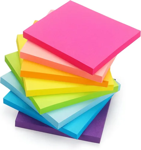 Vista 8 de Early Buy Notas adhesivas de 3 x 3 pulgadas, 16 blocs, 8 colores brillantes 16 almohadillas de 60 hojas