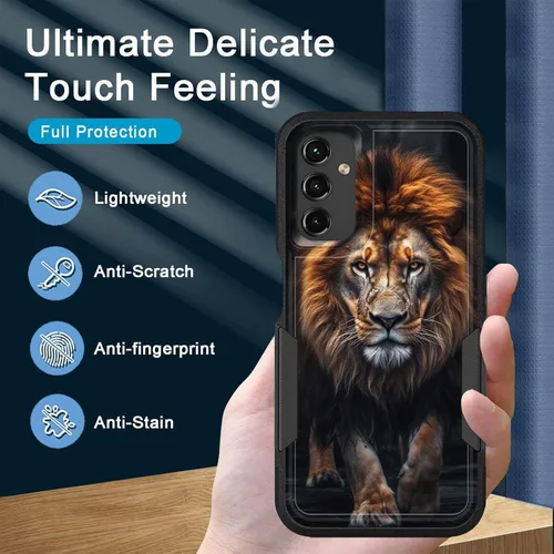 Vista 607 de Funda para Galaxy A14 5G, resistente de doble capa híbrida de policarbonato duro, goma suave, a prueba de golpes, funda protectora resistente