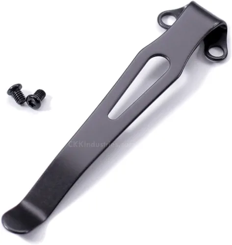 Vista 27 de EZSMITH (Modelo 1 Pinza de bolsillo universal - (Acabado táctico negro) - Pinza de bolsillo de repuesto para cuchillos plegables, teléfonos Modelo 1