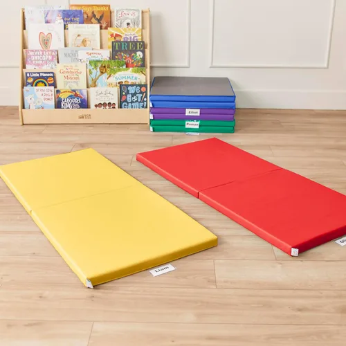 Vista 8 de ECR4Kids SoftZone - Alfombrillas plegables de descanso arcoíris, colchoneta para dormir, surtido, 5 piezas