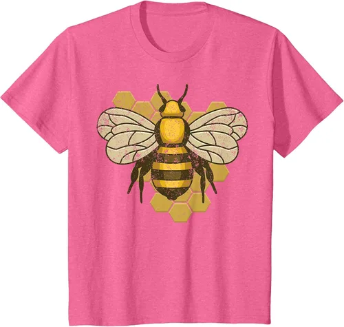 Vista 92 de Retro Beekeeper Beekeeper Honey Bumblebee Vintage Saves Bees T-Shirt Asphalt Grey