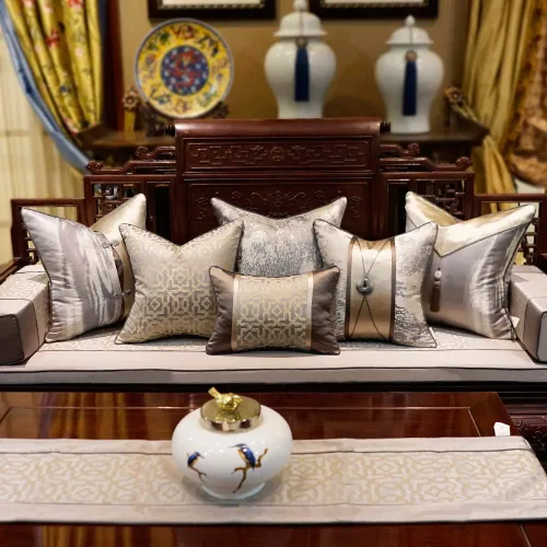 Vista 7 de Avigers - Fundas de cojín decorativas de 18 x 18 pulgadas, estilo chino, gris, con salpicaduras de tinta, fundas de cojín de lujo, fundas