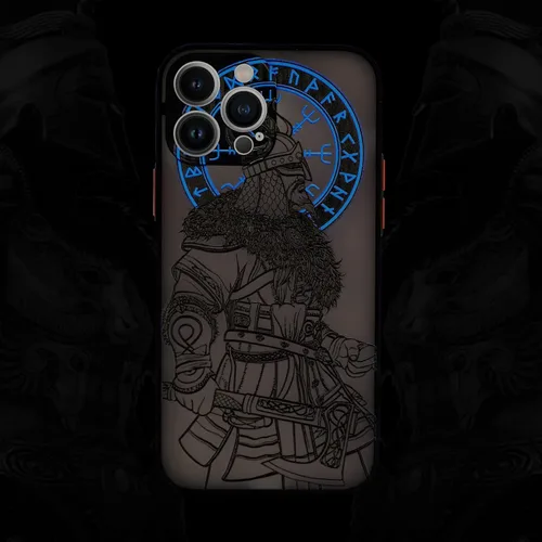 Vista 6 de Cool Gladiator - Funda para teléfono con relieve 3D, compatible con iPhone 7/8/SE, transparente esmerilado y moderno