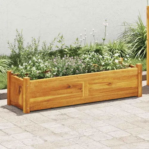 Vista 2 de vidaXL - Cama elevada para jardín, madera de acacia, 39.4 x 11.8 x 9.8 pulgadas