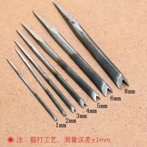 Vista 2 de 0.0-0.3 in V Tipo Exposición Triángulo Cincel de carpintería Cinceles Mano Madera Tallar Cuchillos PARA Tallar Herramientas en Blanco (1 unid) 0.079