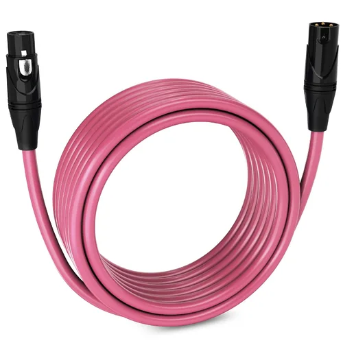 Vista 27 de LyxPro Cable de micrófono XLR hembra a macho de ángulo recto de 3 pines de 1.5 pies para altavoces amplificados, interfaz de audio, rendimiento