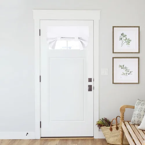 Vista 32 de PONY DANCE Cortinas de luz lateral, persianas opacas con aislamiento térmico para puerta francesa, puerta de vidrio de patio, 12 pulgadas de ancho x