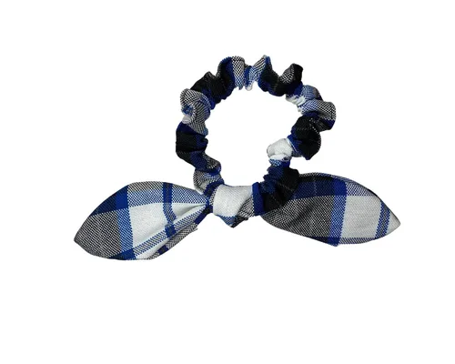 Vista 7 de Back to School/Uniform Plaid Scrunchie bunny ear Bowknot/School Uniform Plaid/Ponytail Bow Scrunchie/Plaid Accessories (Plaid 42-Bernards)