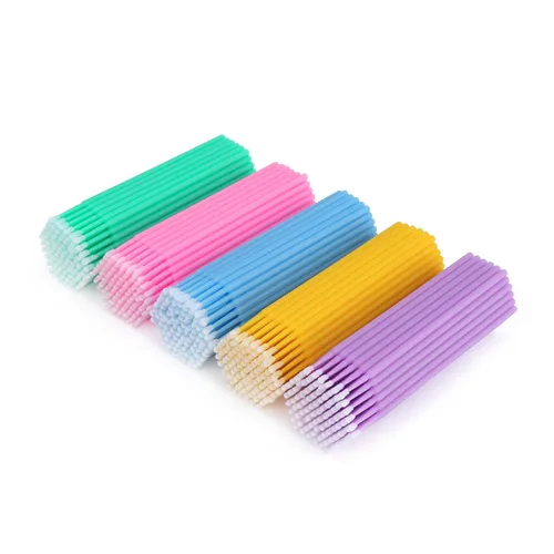 Vista 6 de G2PLUS Micro Hisopos - 100 piezas Hisopos de Algodón para Maquillaje, Aplicadores Desechables Negros Cepillo para Uñas, Delineador de Ojos