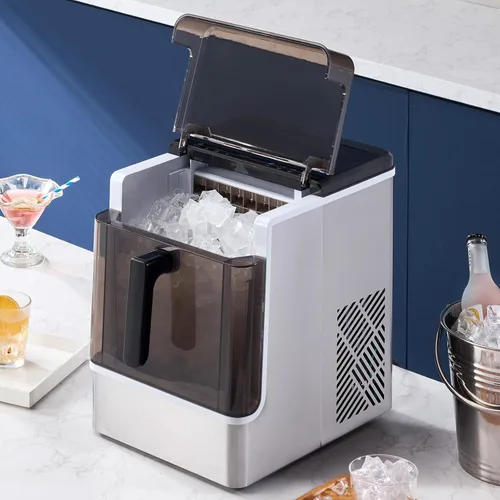 Vista 8 de VEVOR Encimera para hacer cubitos de hielo, 32 cubos listos en 15 minutos, máquina de hielo portátil autolimpiante de 50 libras/24 horas