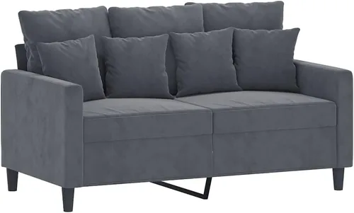Vista 16 de vidaXL Sofá de 2 plazas, acolchado de terciopelo de lujo, cómodo asiento y almohadas acolchados, diseño moderno, marco de metal resistente