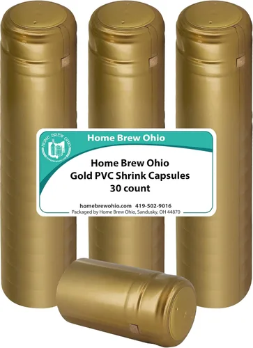 Vista 3 de Home Brew Ohio Gold PVC Shrink Cápsulas 30 unidades Oro