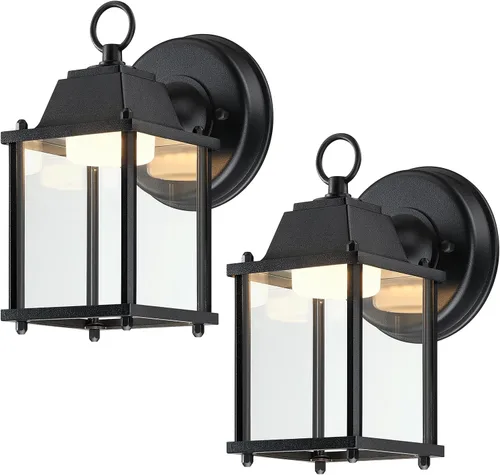 Vista 12 de LIT-PaTH Lámpara de pared con luz de diodo emisor de luz (LED) para exteriores, accesorios de iluminación de pared para porche, 3000K 9.5W 800