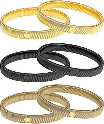 Vista 11 de Pangda 3 pares de ligas de manga para brazos negro (Black and Bronze)