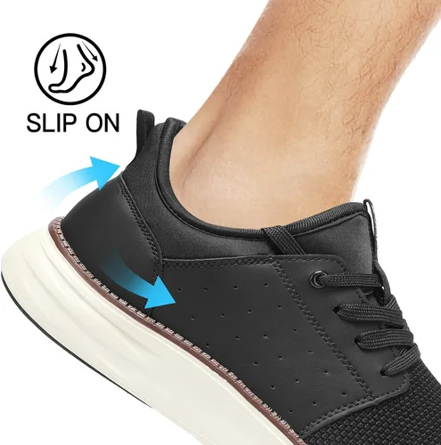 Vista 8 de Zapatos casuales de moda para hombre, fáciles de poner, cómodos, ligeros, para caminar
