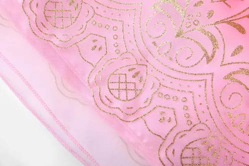 Vista 7 de Reliparty Disfraz de princesa para niñas de manga larga, vestido de fiesta de Halloween rosa con accesorios
