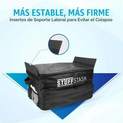 Vista 3 de STUFFSTASH Organizador de maletero de golf para automóvil, rígido, no se derrumba, compartimento ventilado para zapatos, divisores ajustables