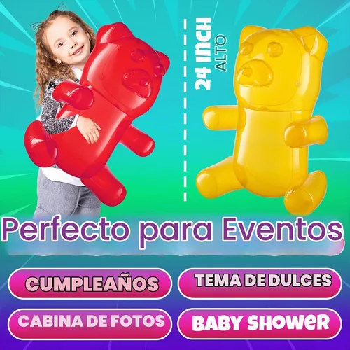 Vista 2 de Ositos inflables de goma (paquete de 6) juguetes inflables para piscina