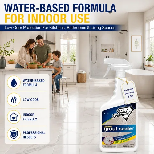 Vista 7 de SELLADOR DE LECHADA ULTIMO – Protección profesional para azulejos, piedra y lechada para duchas, pisos y salpicaderos Fácil de limpiar, repelente