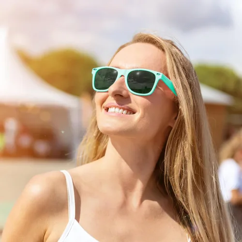 Vista 92 de Suministros para regalos de fiesta de colores neón Paquete de 8 gafas de sol unisex