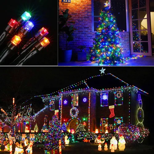 Vista 5 de LYHOPE Luces de Navidad, Bajo Voltaje 98.4 pies 300 Luces LED de Navidad - con Adaptador de Fuente de Alimentación Certificado UL de 30V Luces
