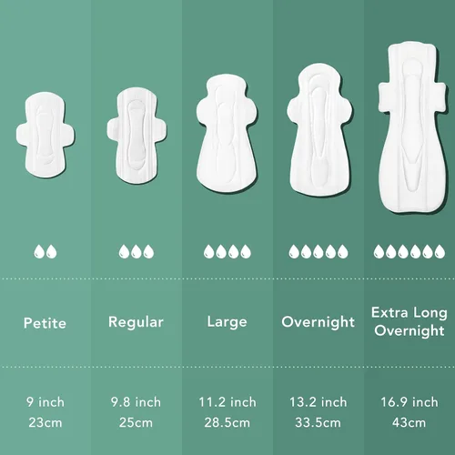 Vista 5 de Rael Cuidado femenino, esencial para el período para mujeres, funda de algodón orgánico regular y almohadillas de noche para mujeres, protectores
