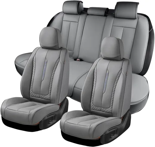 Vista 28 de Coverado - Fundas de asiento delantero de coche, fundas de asiento de cuero de lujo para automóviles, fundas de asiento de automóvil protectoras
