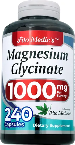 Vista 3 de FITO Medic'S Suplemento de glicinato de magnesio de laboratorio, Glicinato de Magnesio, 180 cápsulas