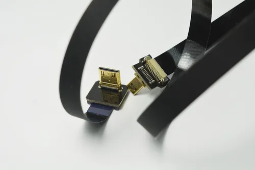 Vista 7 de Permanent Negro 50CM FPV Flat Slim HDMI Cable Micro HDMI Macho 90 grados de ángulo a Mini HDMI macho 90 grados para cardán sin escobillas Handhold