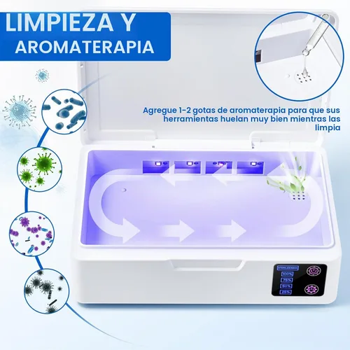 Vista 4 de Caja del limpiador de herramientas del clavo, con la carga USB