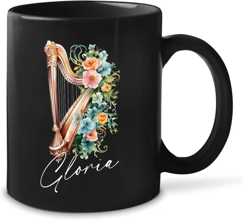 Vista 11 de Taza de instrumentos personalizada 2023, amante del violín, taza de violín personalizada con nombre, regalo para violinista, taza de violín