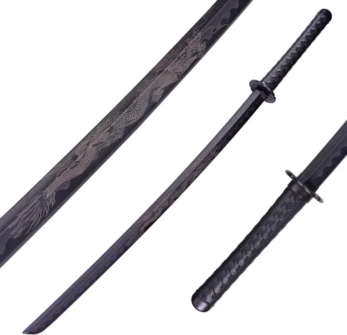 Vista 10 de Espada Katana de Polipropileno - Espada Samurái Japonesa de Entrenamiento, Espada Larga Roma, Katana de Práctica de Artes Marciales para Hombres