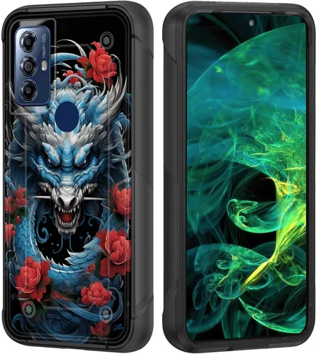 Vista 39 de Funda para Moto G Stylus 5G 2023, resistente de doble capa de policarbonato duro y silicona suave, resistente a prueba de golpes, funda protectora