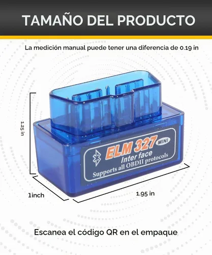 Vista 2 de Escáner OBD2 Bluetooth, accesorios para automóvil, escáner ODB2, lector de código de automóvil, herramienta de diagnóstico de escáner Obd2