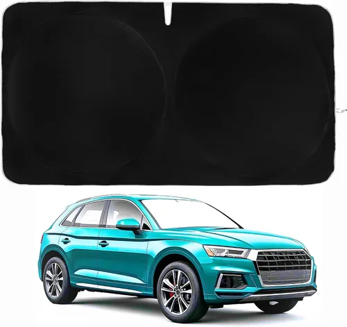 Vista 33 de Parasol para parabrisas BMW X2 (2018-2023), certificado 99.87% UVB y 99% de protección solar UVA. Cubierta opaca de doble capa galardonada, parasol