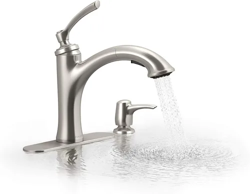 Vista 10 de Kohler K-R16399-SD-CP Elliston - Grifo para fregadero de cocina