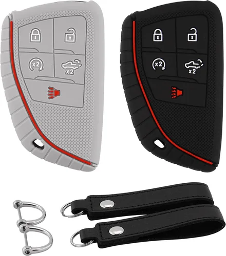 Vista 19 de Funda para Llavero de Silicona para Auto Compatible con Ford F150 Explorer Mustang Edge, para Lincoln MKZ MKX MKC con 5 Botones, Protector Completo